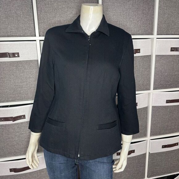 Crazy Horse By Liz Claiborne 3/4 Sleeve Blazer Jacket  Size 10P - Picture 1 of 12
